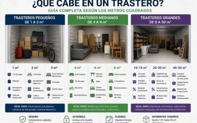 ¿Qué cabe en un trastero? Guía completa según los metros cuadrados que necesites